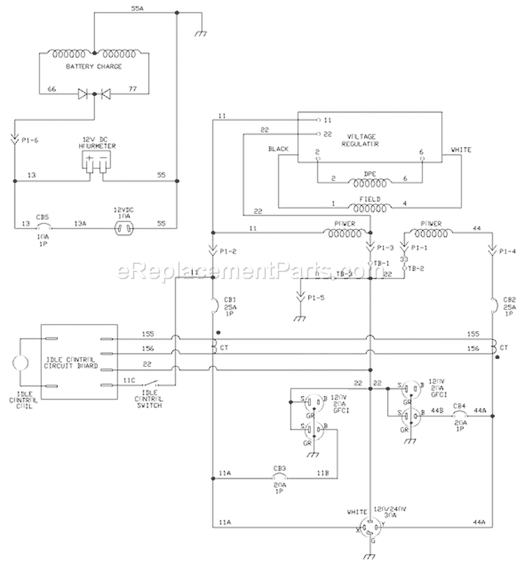 Page E Diagram and Parts List for 1935-0  Briggs and Stratton Generator
